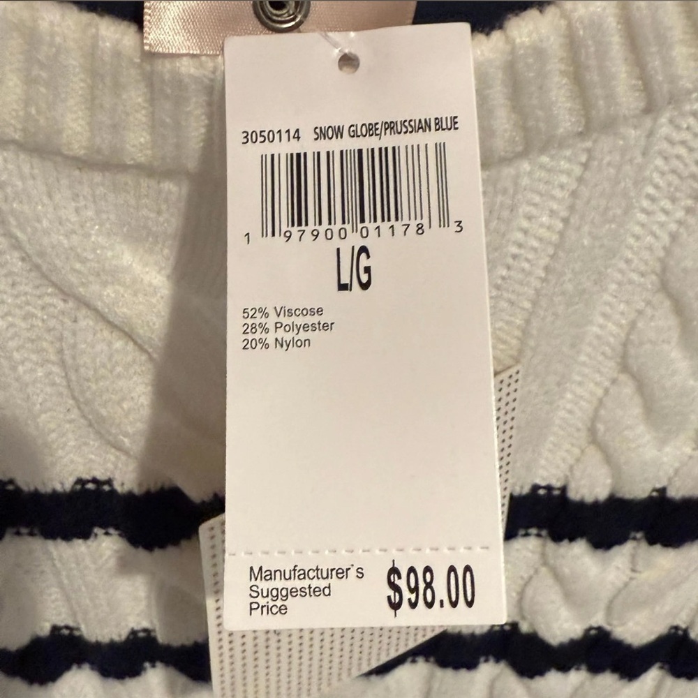 NWT Philosophy Cable Knit Sweater Size Large 23” PTP MSRP $98 Coastal Chic Cozy - Picture 8 of 8